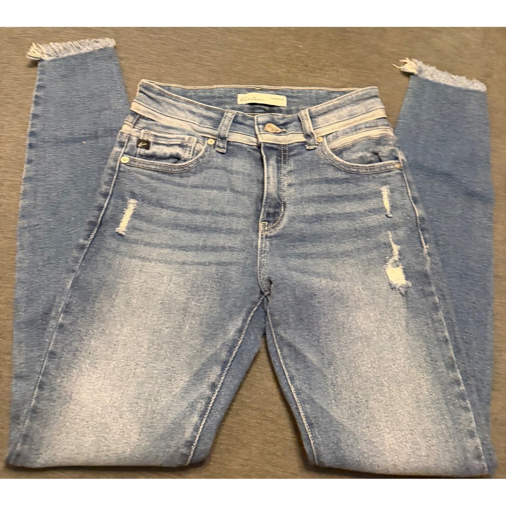 KanCan Maurices Womens High Rise Skinny Distressed Jeans Light Wash 25 221812